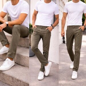 Old Navy Straight Leg Pants 31x32 Forest Floor Olive Green